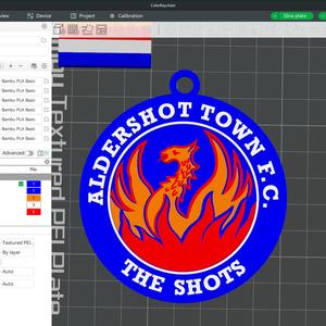 National League Aldershot Town keychain badge color printable and renderable