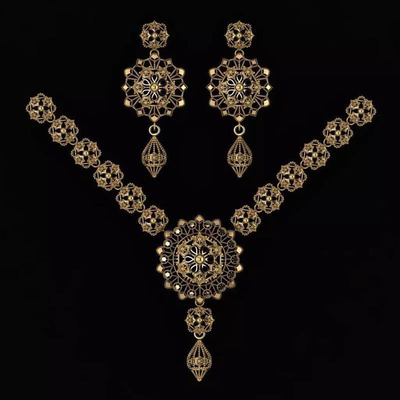 Beautiful Arabic Locket Sets with Chains