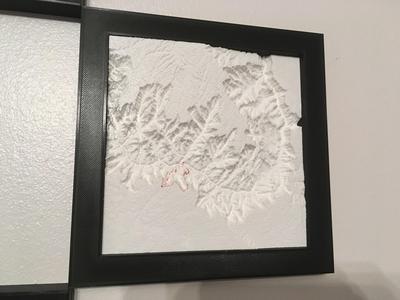 Grand Canyon Topographic Map with Frame