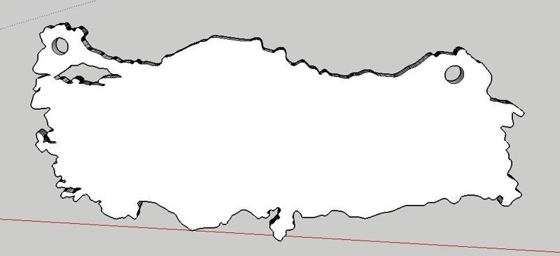 Turkiye Harita Kolye Map Necklace