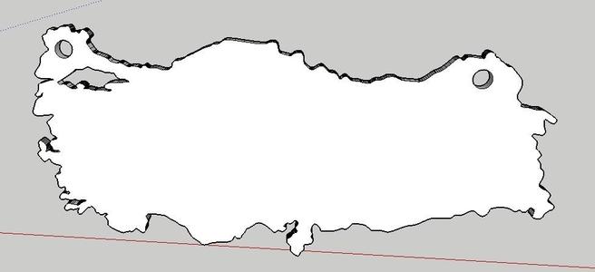 Turkiye Harita Kolye Map Necklace