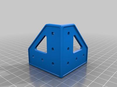 Open Beam corner plate with optional foot