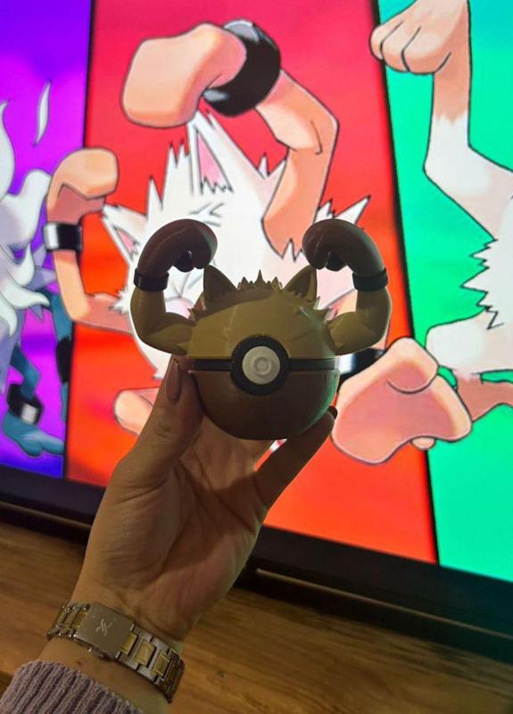 primeape ball- pokeball / all colors separate / 3mf and stl