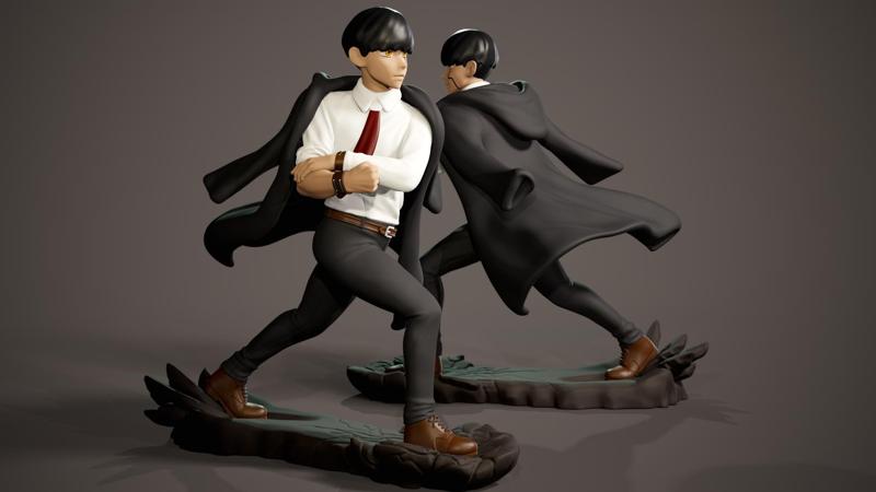 Mashle gettin ready to punch power pose