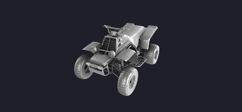 Yamaha Banshee 350 (FMF)  3D MODEL