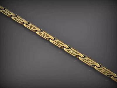 Jewelry chain Gold chain silver chain bracelet 3D print model