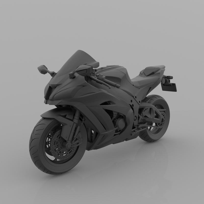 Kawasaki Ninja ZX-10R 1000 3D Printable Model STL File