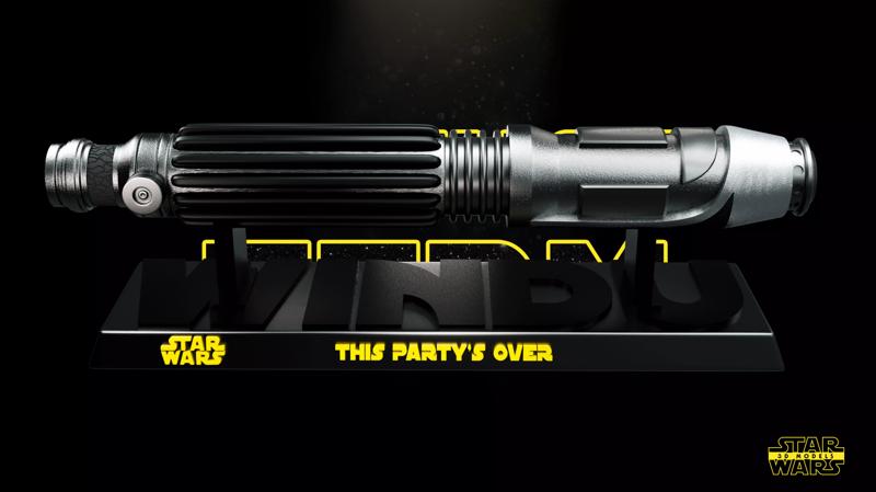 Mace Windu Lightsaber Sculpture - Tested - Ready for 3D printing