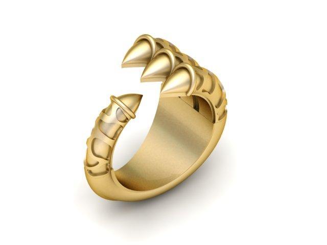 Hip Hop Dragon Claw Ring 3d Printable Model