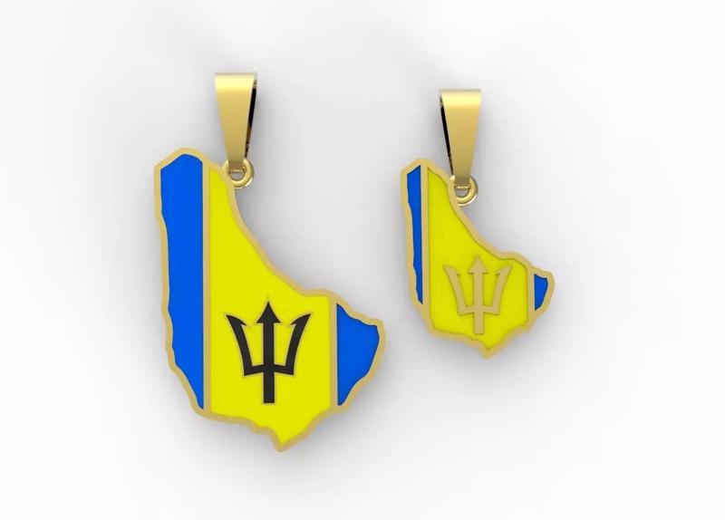 Barbados Island pendant