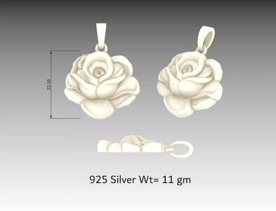 Beautiful Rose flower Jewelry Pendant necklace