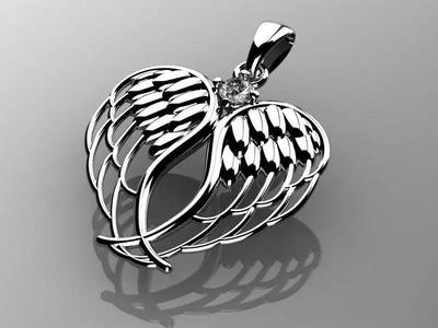 angel wings pendant