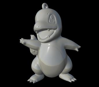 Charmander Pokémon 3D Printable Keychain - Cute Fire Starter Accessory | 15cm, 2.0mm Nozzle