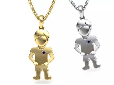 Baby Pendant Boy Pendant Engravable Necklace
