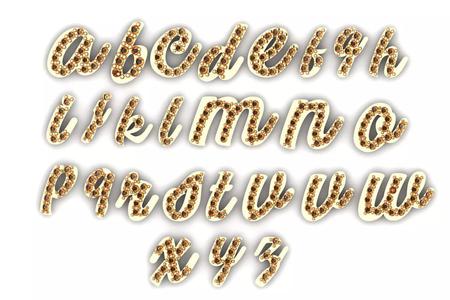Bejeweled Script Alphabet Collection