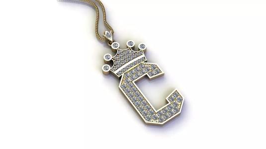 C Letter Pendant