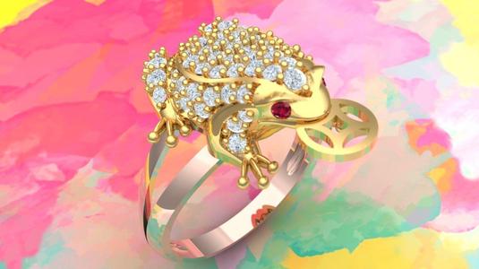Toad Ring - Womens Rings - Diamond ring - N913834