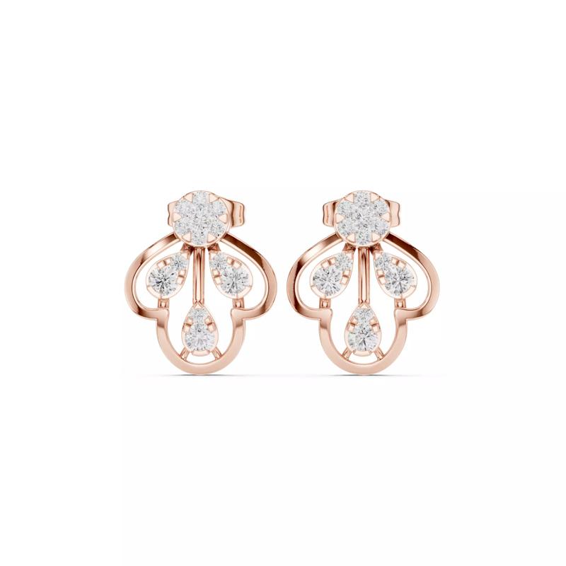 Diamond Studs Earrings 3dm stl renders animation videos details