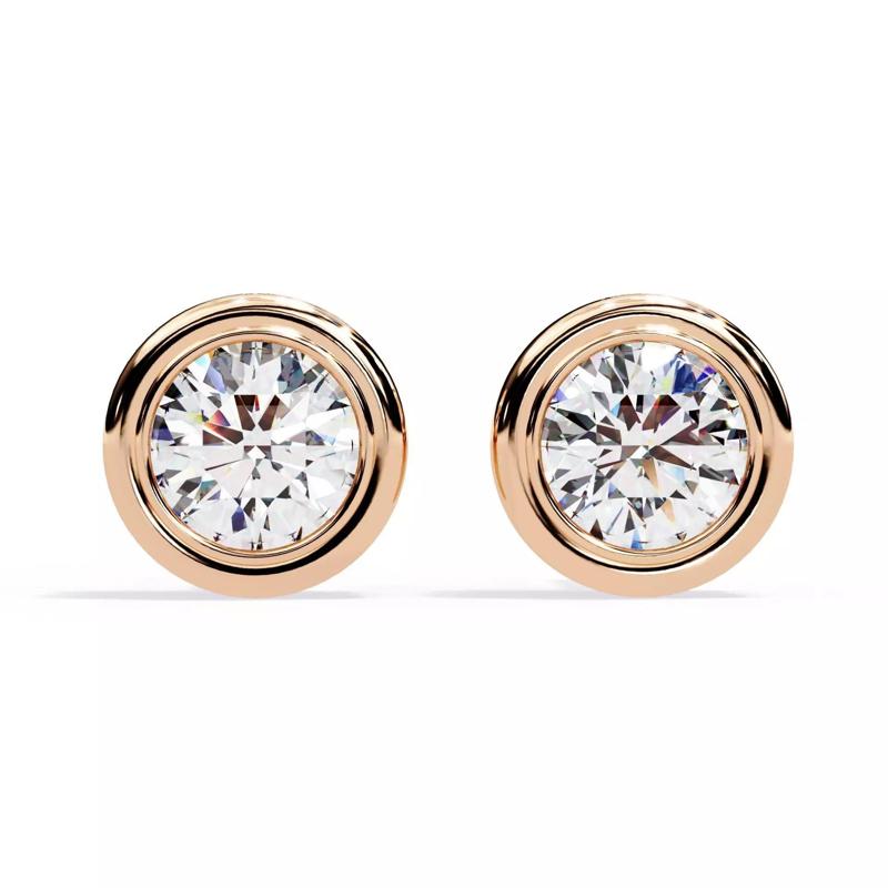 Diamond Studs Earrings 360 animation renders 3dm stl details