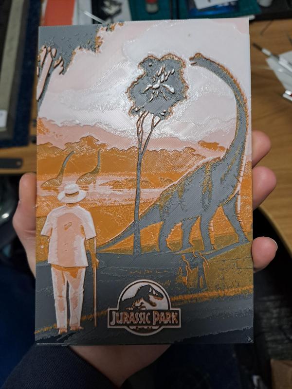 Jurassic Park John Hammond & The Brachiosaurus - 2d Art HueForge