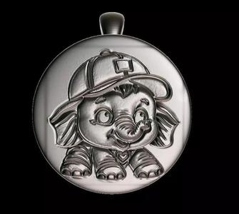 Cute Baby Elephant Pendant Model