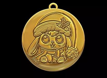 Cute Christmas Bunny Ornament