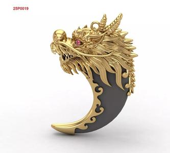 Bear claw pendant with dragon head