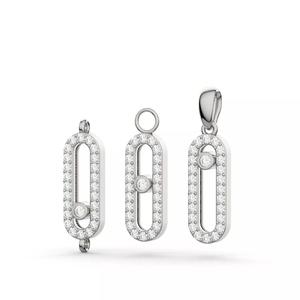 Set of bracelet and pendant element Messika move style