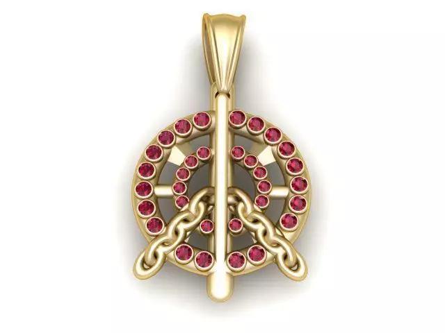ROUND GOLD PENDANT