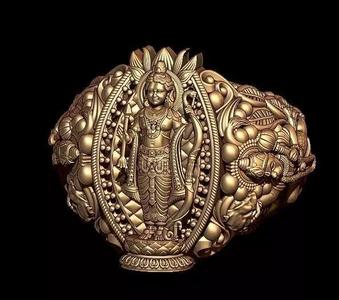 Hindu God Idol Ring 3DM Model