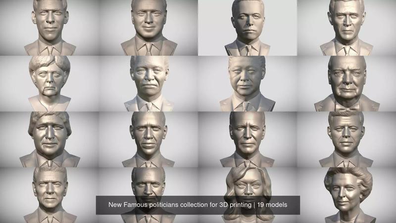 New Famous politicians collection for 3D printing