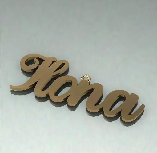 Pendant with the inscription ILONA N011622