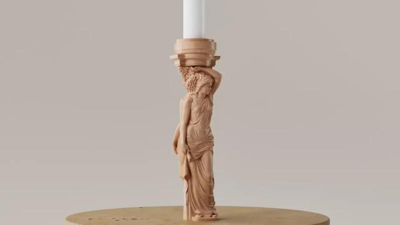 Porta velas - Candelabro cariatide