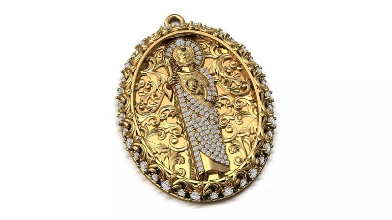 St Jude Pendant Saint Jude Jewelry STL 3DM San Judas Necklace