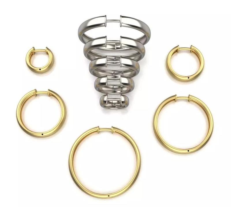 Hoop Earrings 5mm width 5 sizes