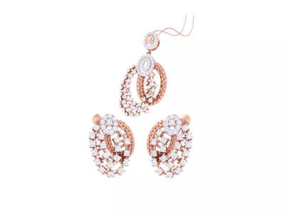 Earring Pendant Set 3dm STL OBJ FBX Renders Details