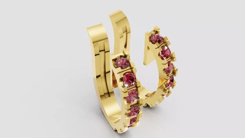White Gold Hoop  EARRING