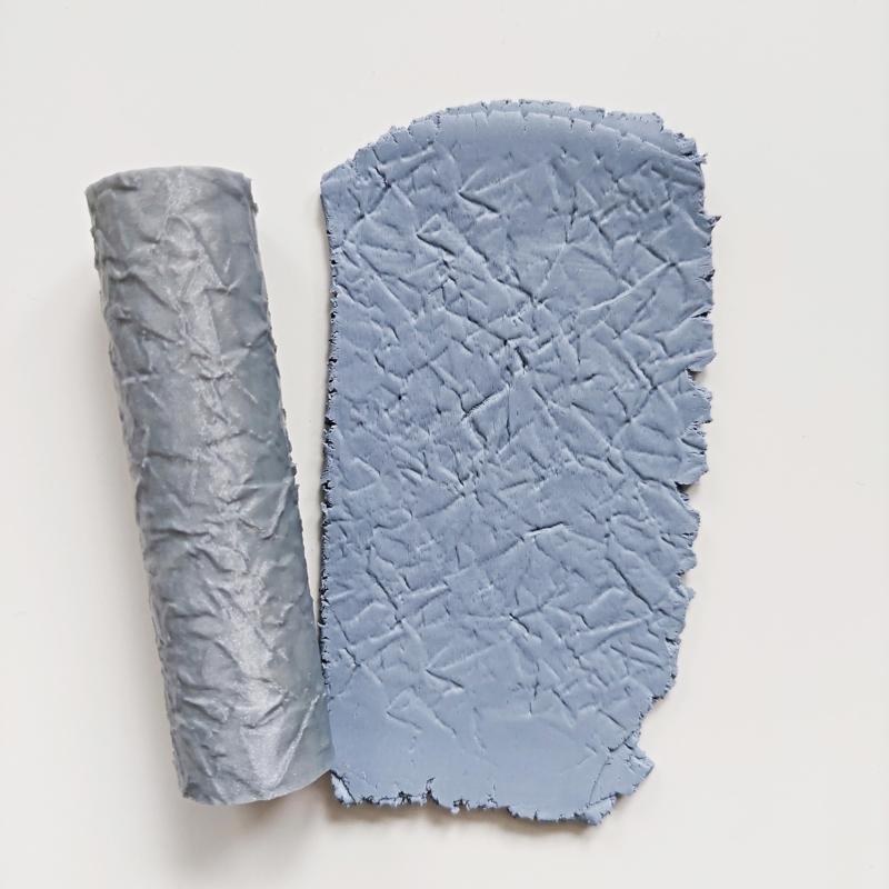 Crumbled paper texture roller for polymer clay