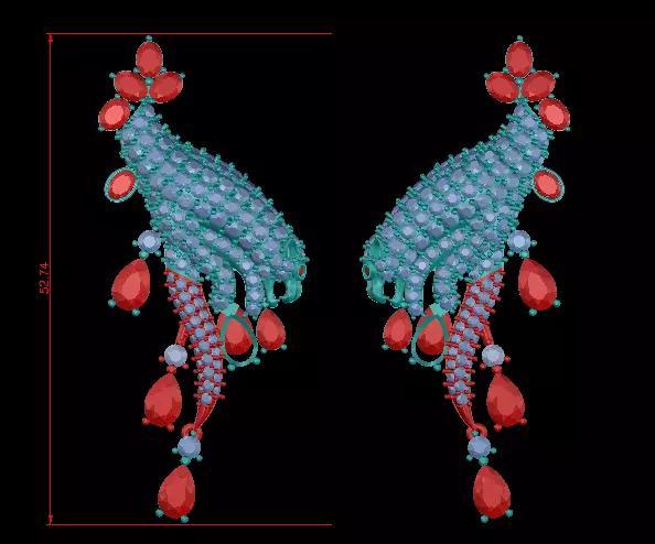 Tiger Diamond Earring