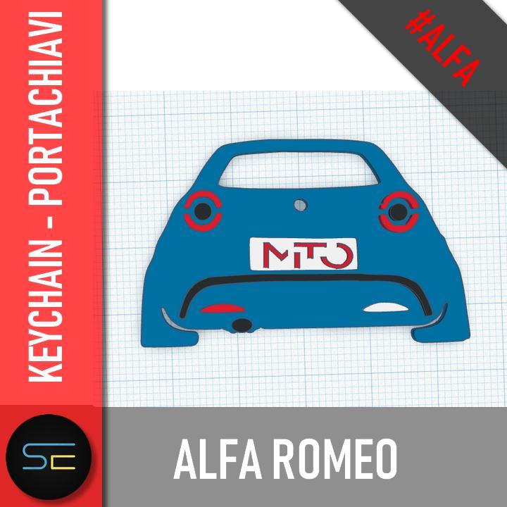 Alfa romeo Mito back keychain multicolor