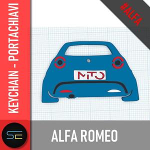 Alfa romeo Mito back keychain multicolor