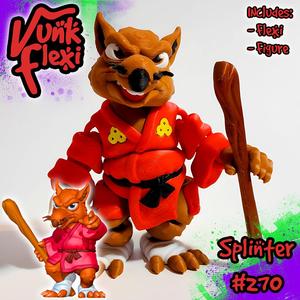 Teenage Mutant Ninja Turtles Splinter MultiColor Flexi Print-In-Place + figure