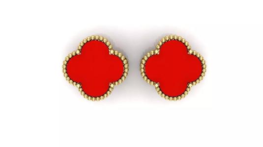 van cleef Earrings 3d prin