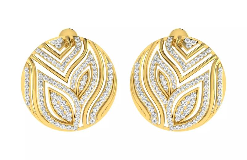 Solitaire Women Stud Earring 3dm STL ONJ FBX Render Details