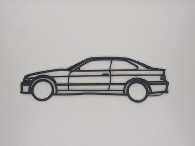 Wall decoration BMW M3 E36 profile