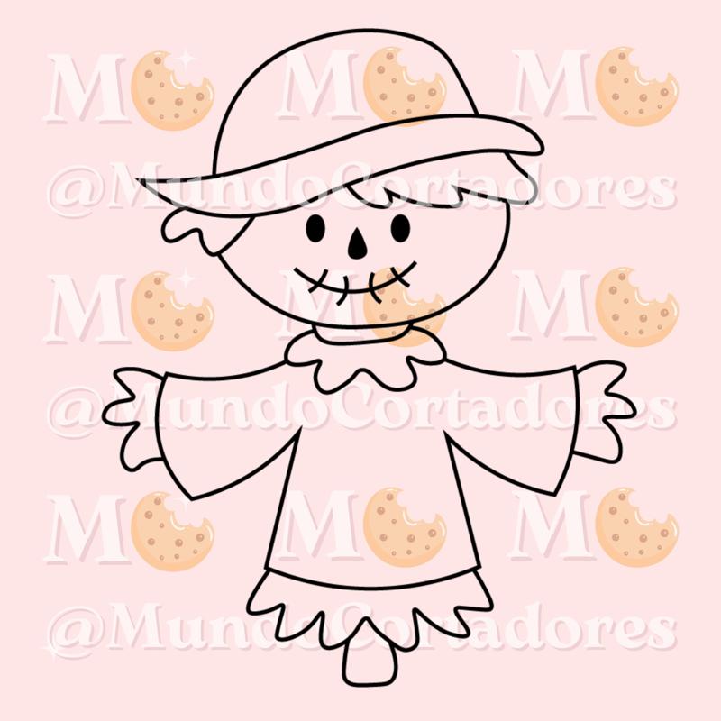 HALLOWEEN BIRD SCARECROW CUTTER AND STAMP