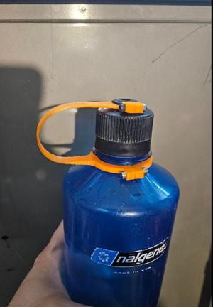 Cap strap for Nalgene (small mouth) water bottle