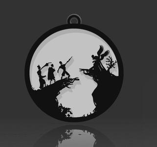 DEATHLY HALLOWS KEYCHAIN - HARRY POTTER AND THE DEATHLY HALLOWS KEYCHAIN