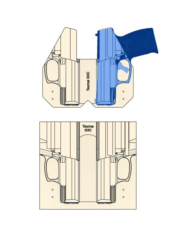 Taurus G3C IWB Taco Holster Mold with TrimJigg