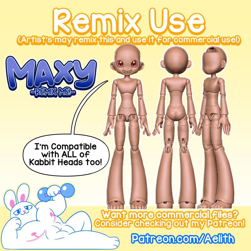 [Maxy] the Remixable Ball Jointed Doll - for FDM and SLA Printers